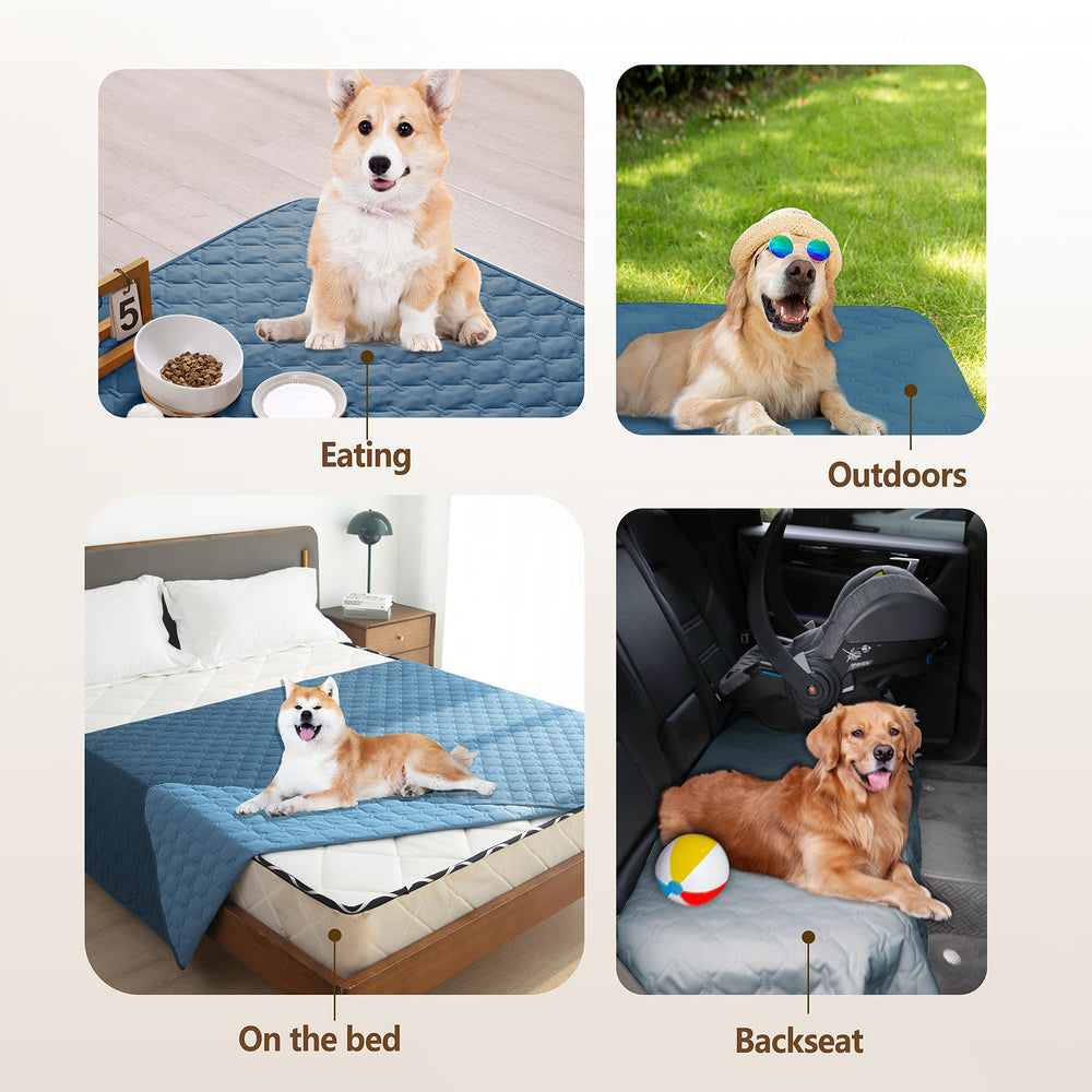 gogobunny large-dog friendly bed cover shown on a bed for full coverage.