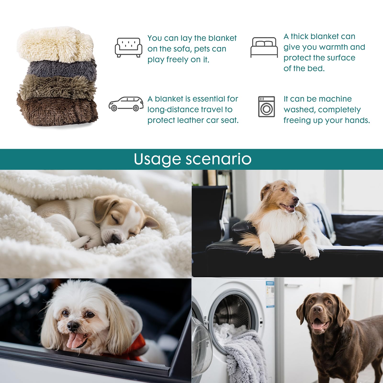 gogobunny multiuse dog blanket in car demonstrates versatile travel use