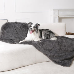 gogobunny reversible faux fur blanket texture shows plush comfort and calming feel