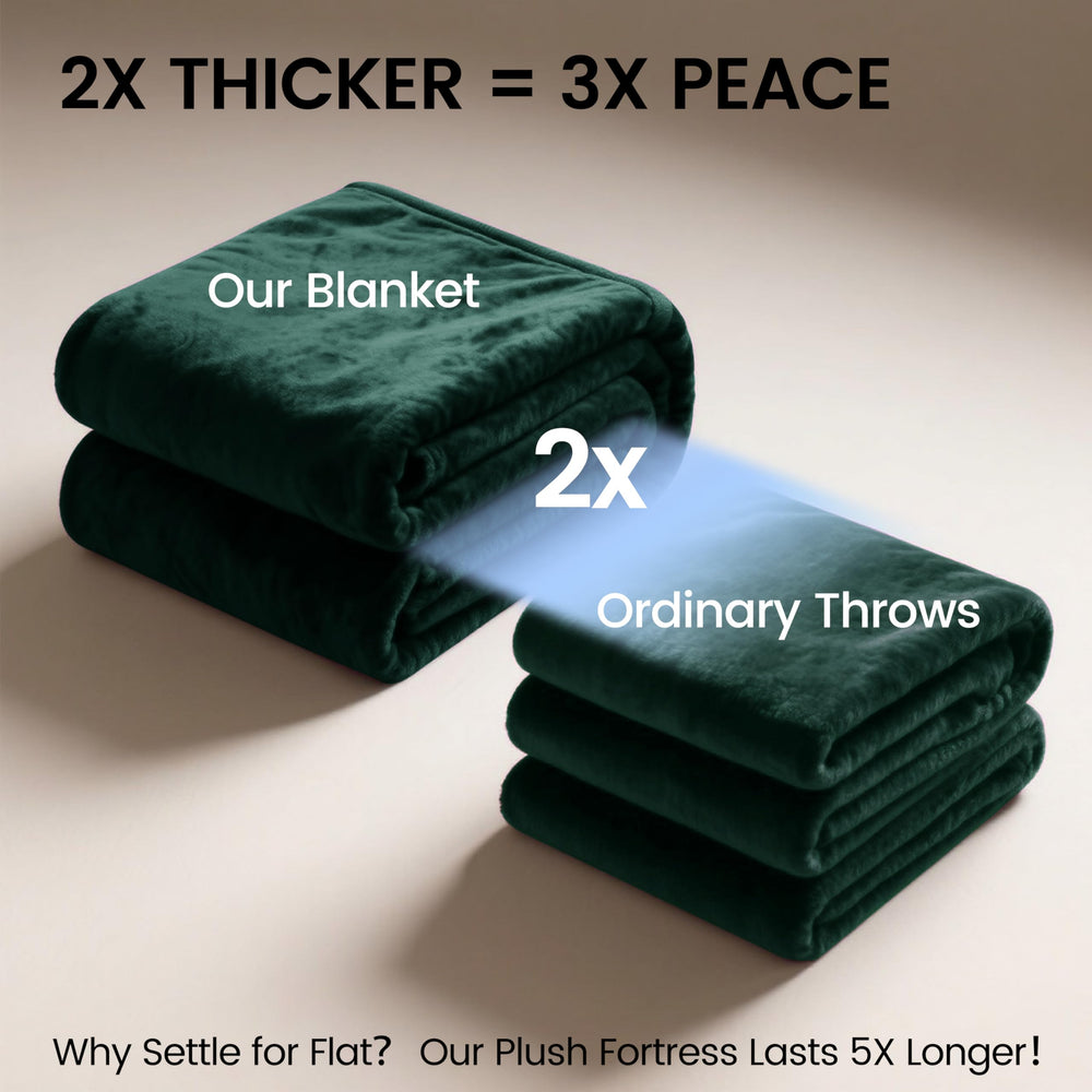 gogobunny reversible sherpa fleece forest green throw highlights cozy warmth for pets