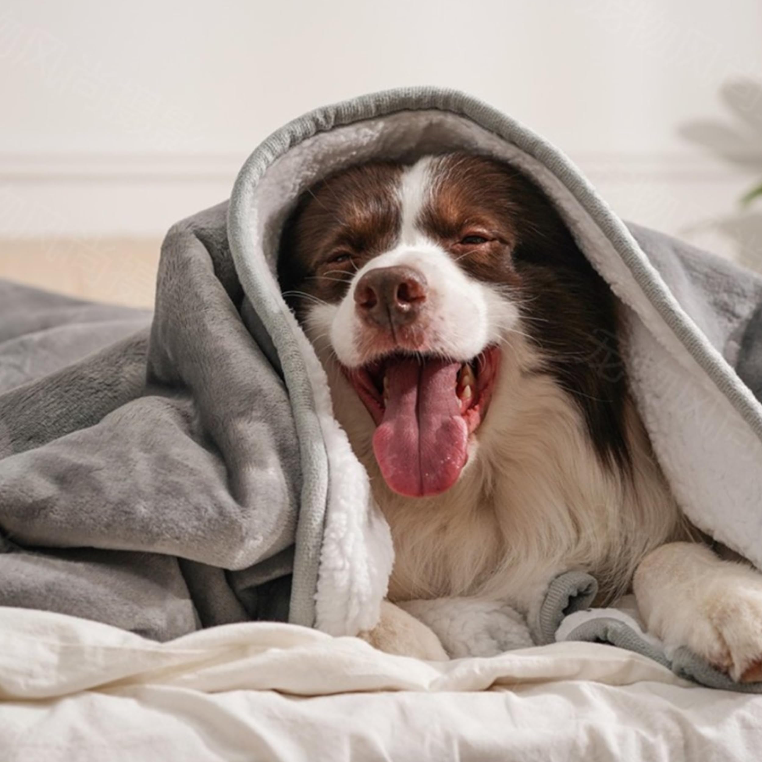 gogobunny sherpa-backed cozy nest creates a calming space for nervous pets.