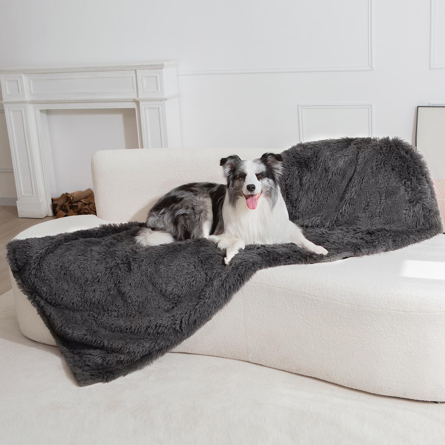 gogobunny 40x50 grey blanket fits large dogs and couches.