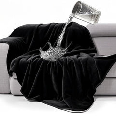 gogobunny waterproof bed blanket on bed protects mattress from spills and pet fur.
