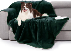 gogobunny waterproof bed blanket forest green folded for quick protection against spills