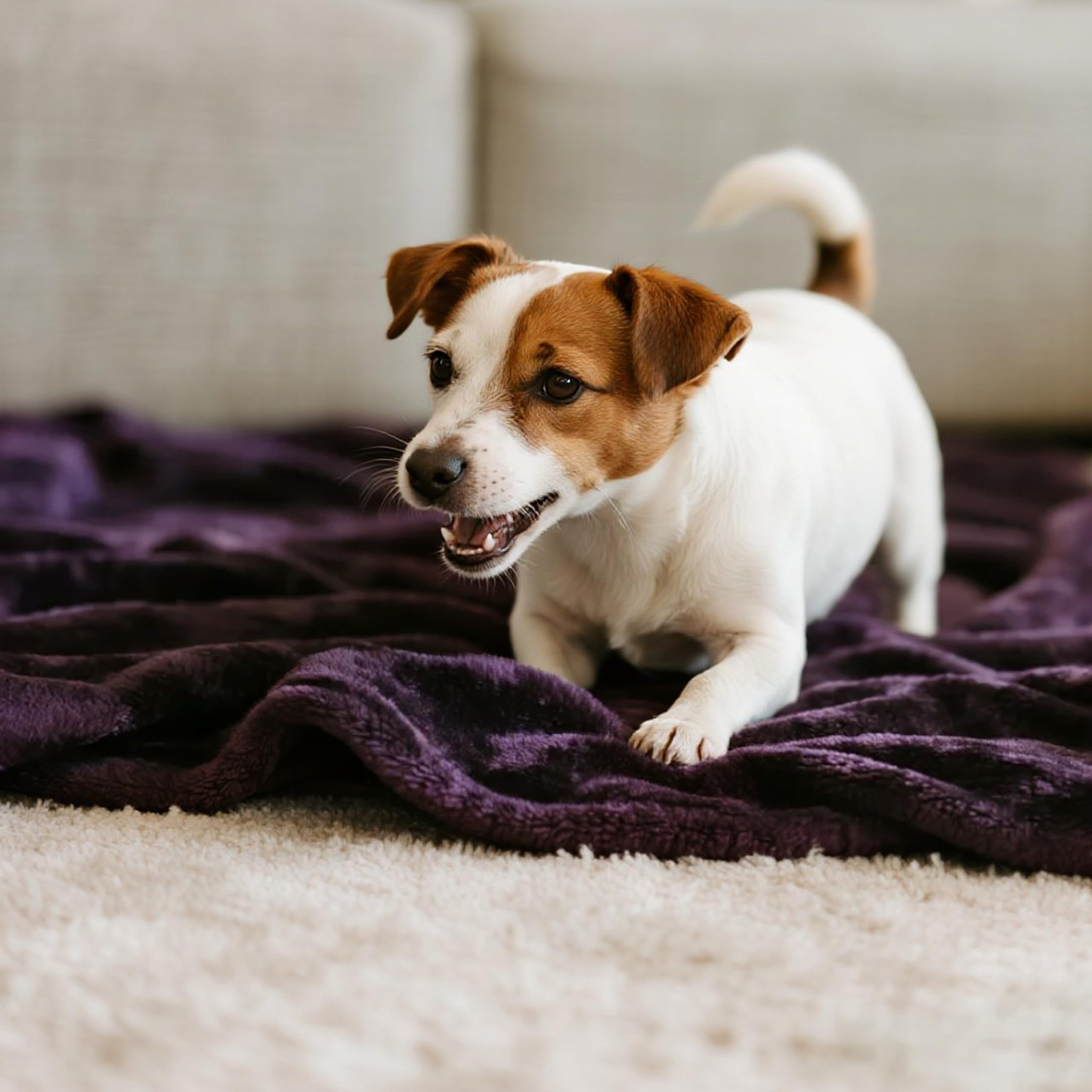 Gogobunny blanket protects against pet fur and mess on furniture