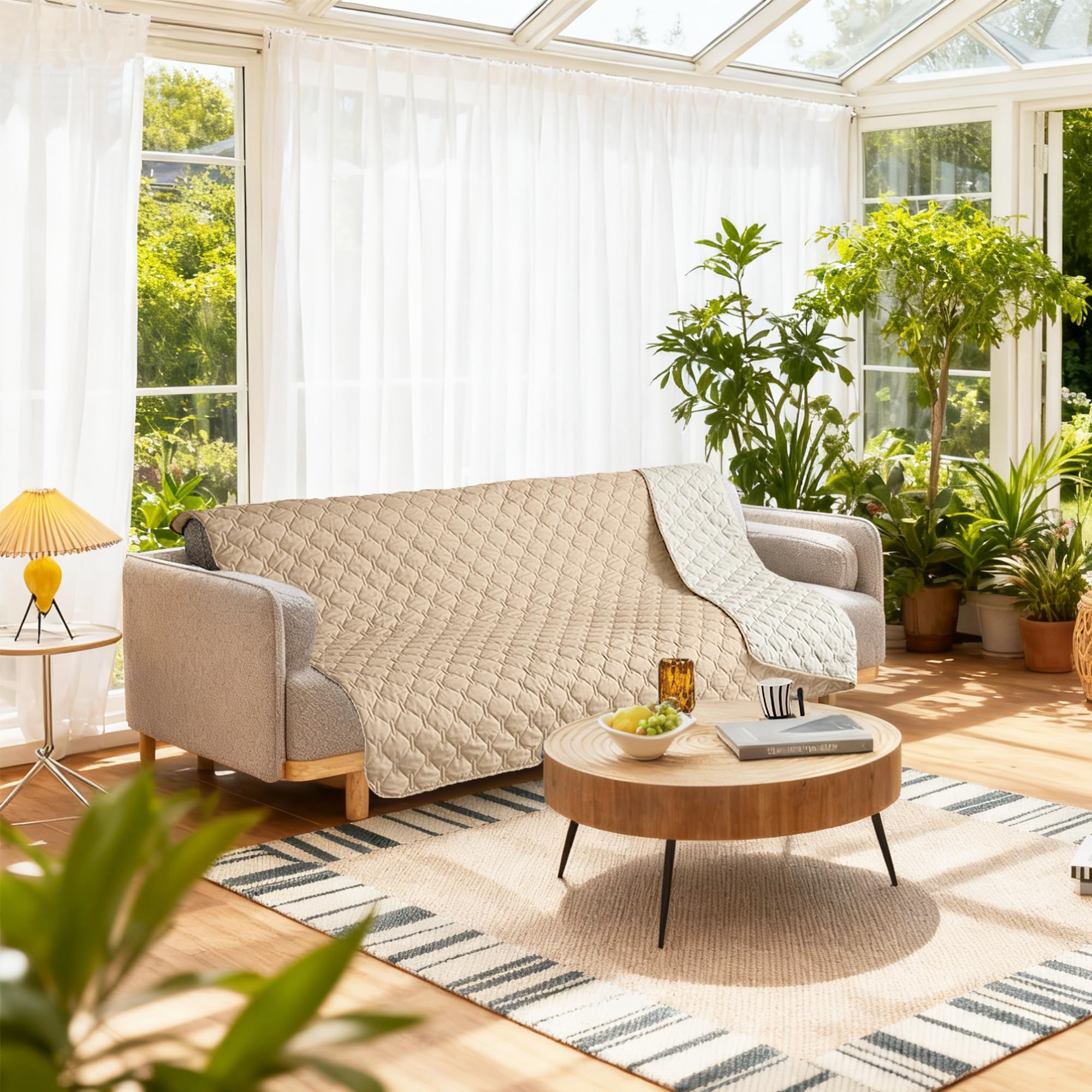 Gogobunny waterproof blanket folds for car trips and home protection.