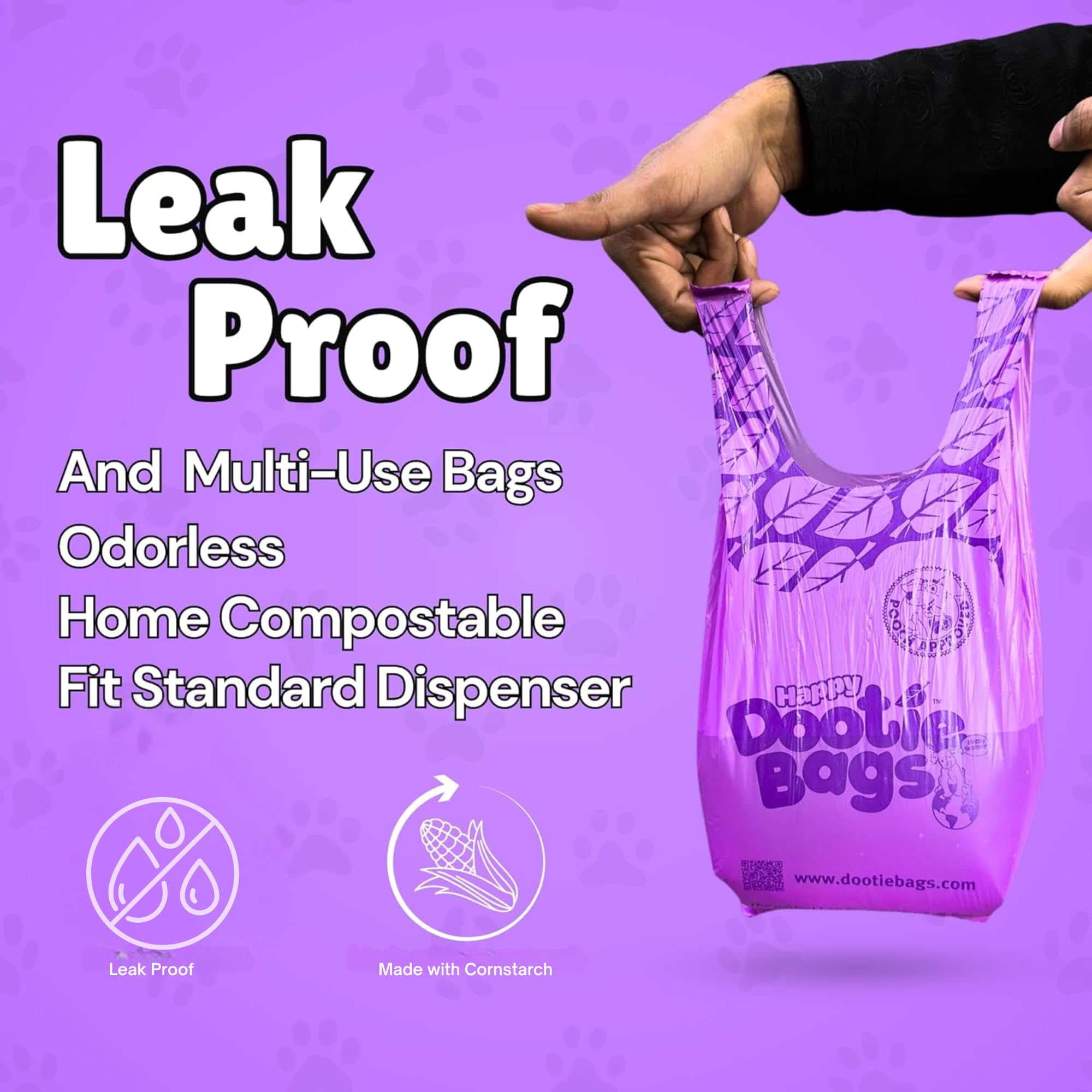 GoGo Stik Happy Dootie Bags four-inch-gussets provide extra capacity for larger messes.