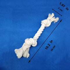GOGOTAIL durable cotton rope close-up shows strong knots for long-lasting chewing.