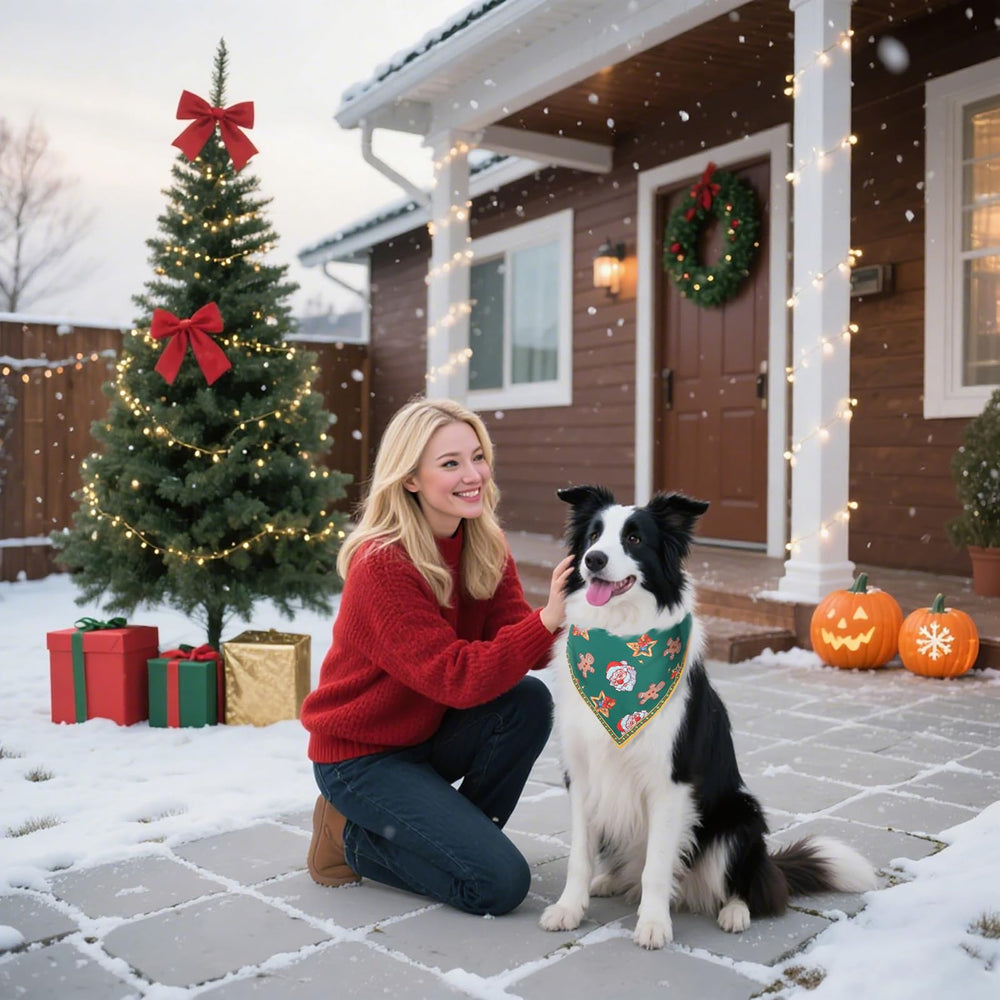 Goherii Christmas Dog Bandanas Adjustable fit XS–XL fits small to large dogs