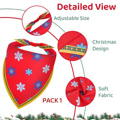 Goherii Christmas Dog Bandanas Soft durable fabric keeps dogs comfortable