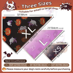 Goherii Halloween Bandana black ghost pumpkin design for playful vibes