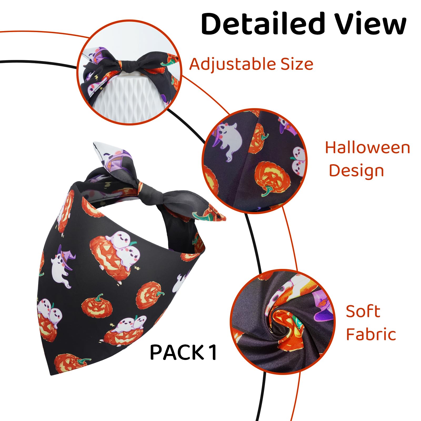 Goherii adjustable-fit bandana showing secure tie for different neck sizes