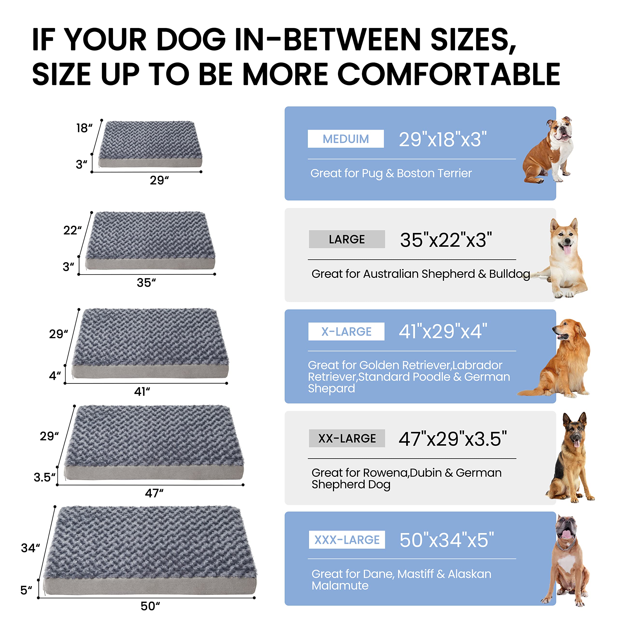 GOHOO PET L-shape zipper enables easy cover removal for washing.