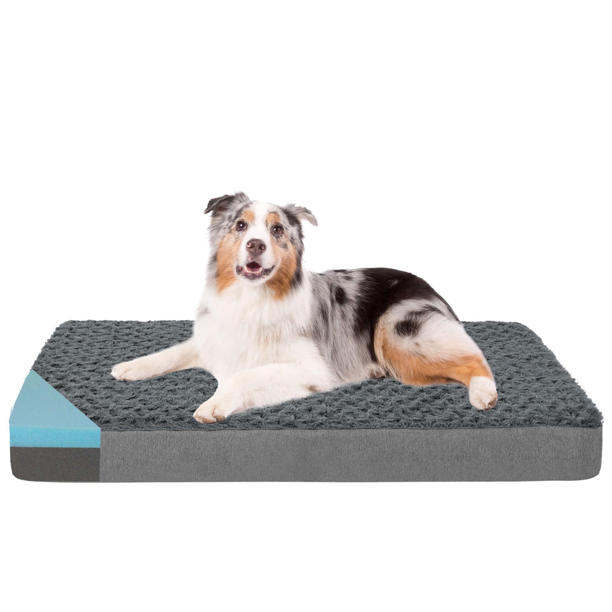 GOHOO PET orthopedic bed front view highlighting supportive design for large dogs.