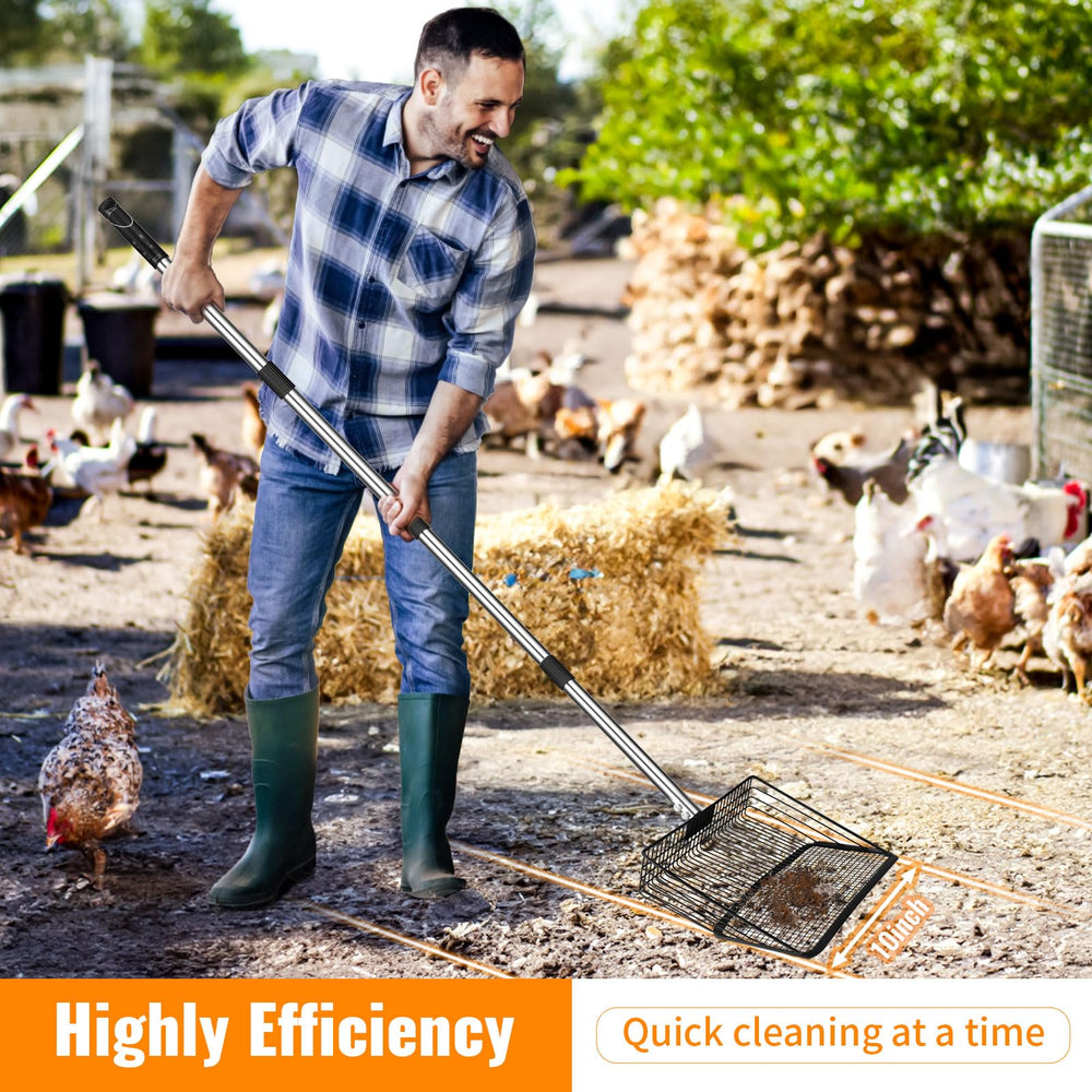GOIMGN heavy-duty metal scoop head highlights rugged construction for tough messes