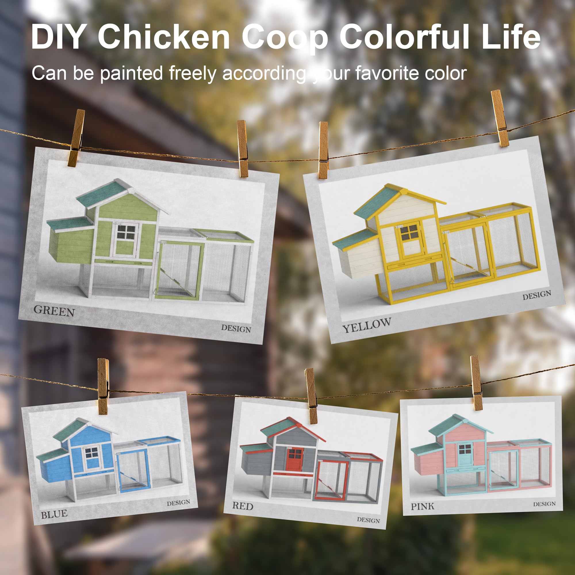 GOJOOASIS 80 inch chicken coop assembly guide aids straightforward setup