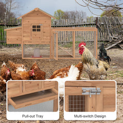 GOJOOASIS 80 inch chicken coop ramp entry with slip resistant design for hens