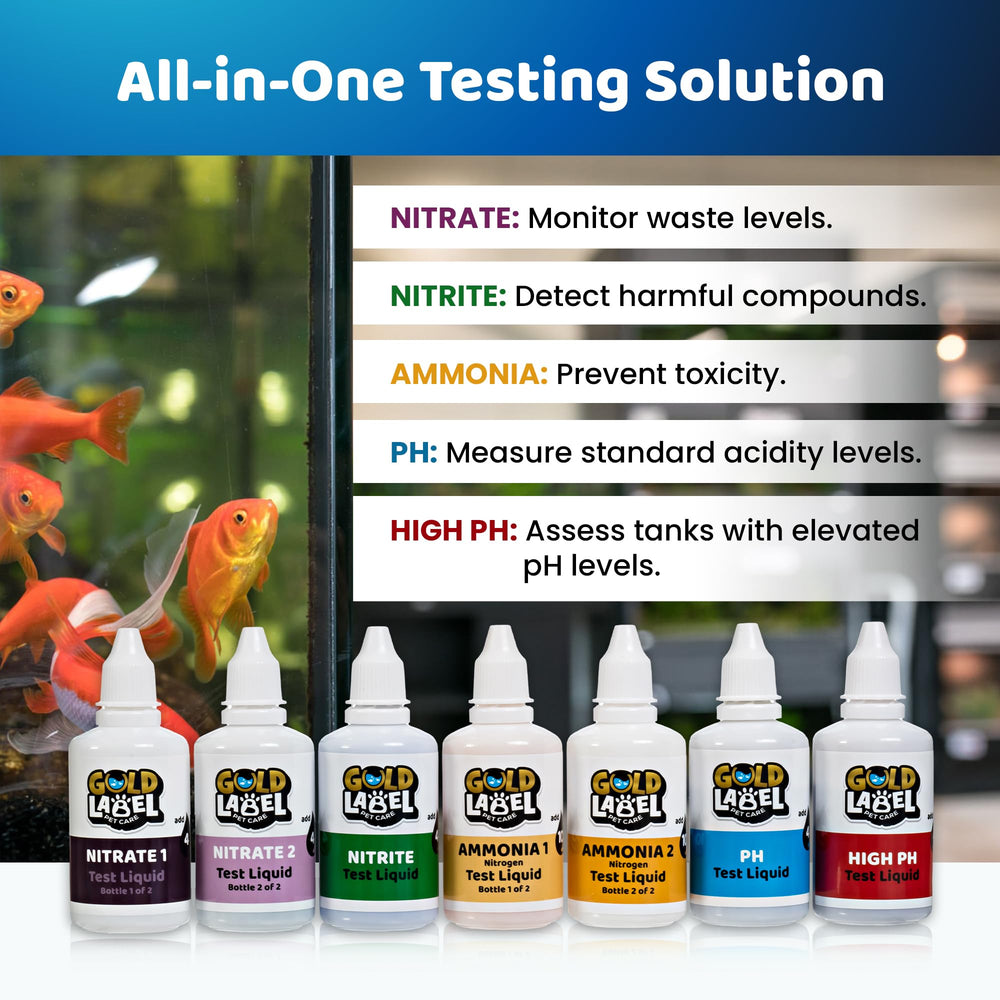 GOLD LABEL PET CARE color chart image aids accurate color comparisons for tests.