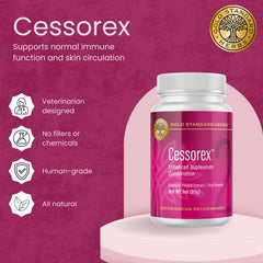 Gold Standard Herbs Cessorex dosage spoon shows easy, measured administration