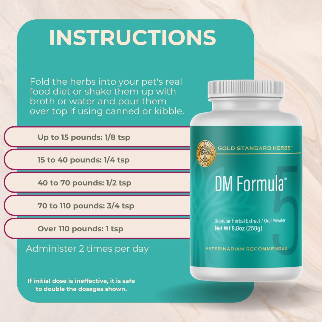 Gold Standard Herbs DM Formula dog-owner routine care moment