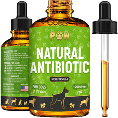 Golden Paw antibiotics bottle for easy daily dosing.