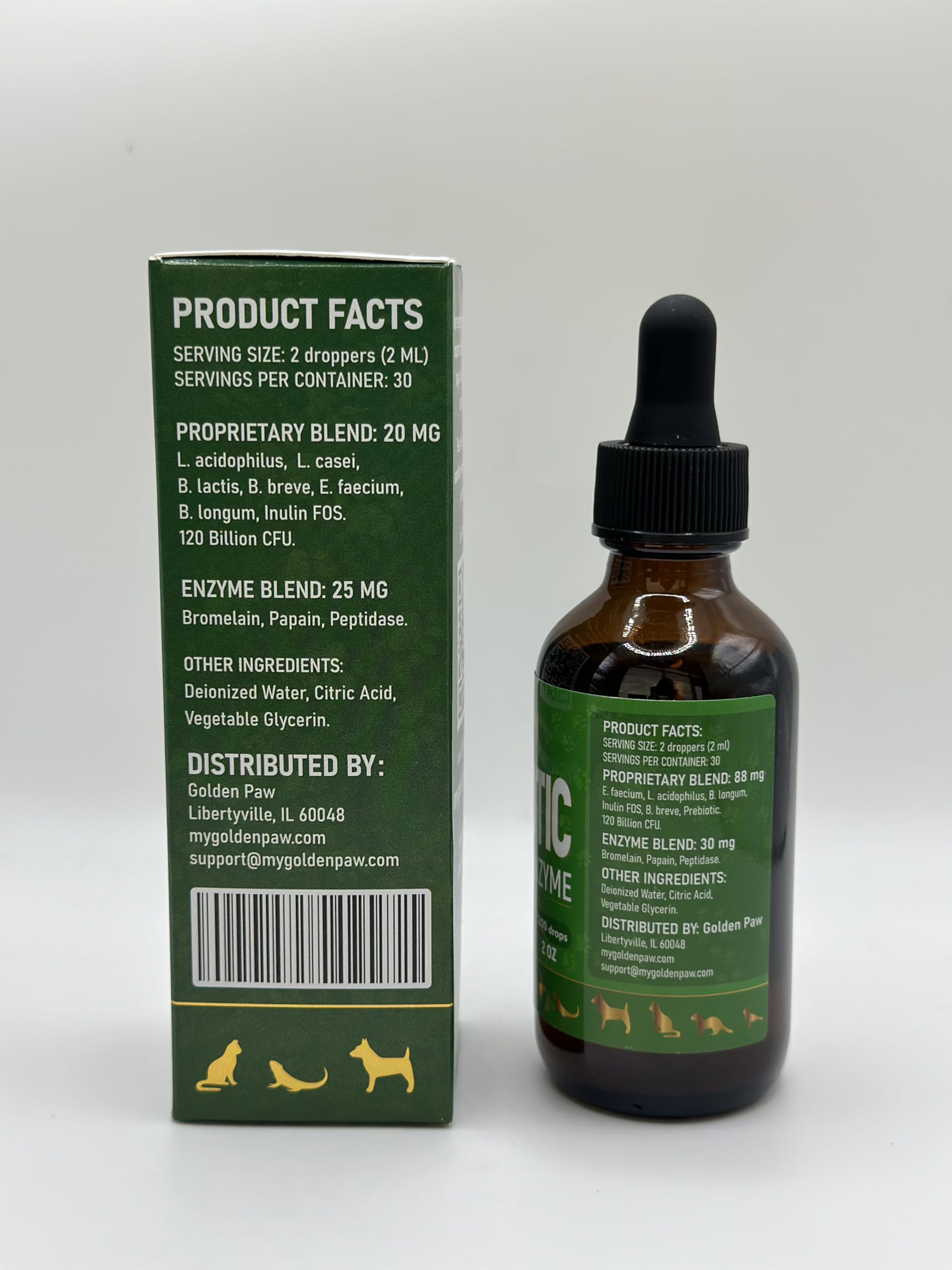 Golden Paw prebiotic blend supports harmonious food absorption during meals