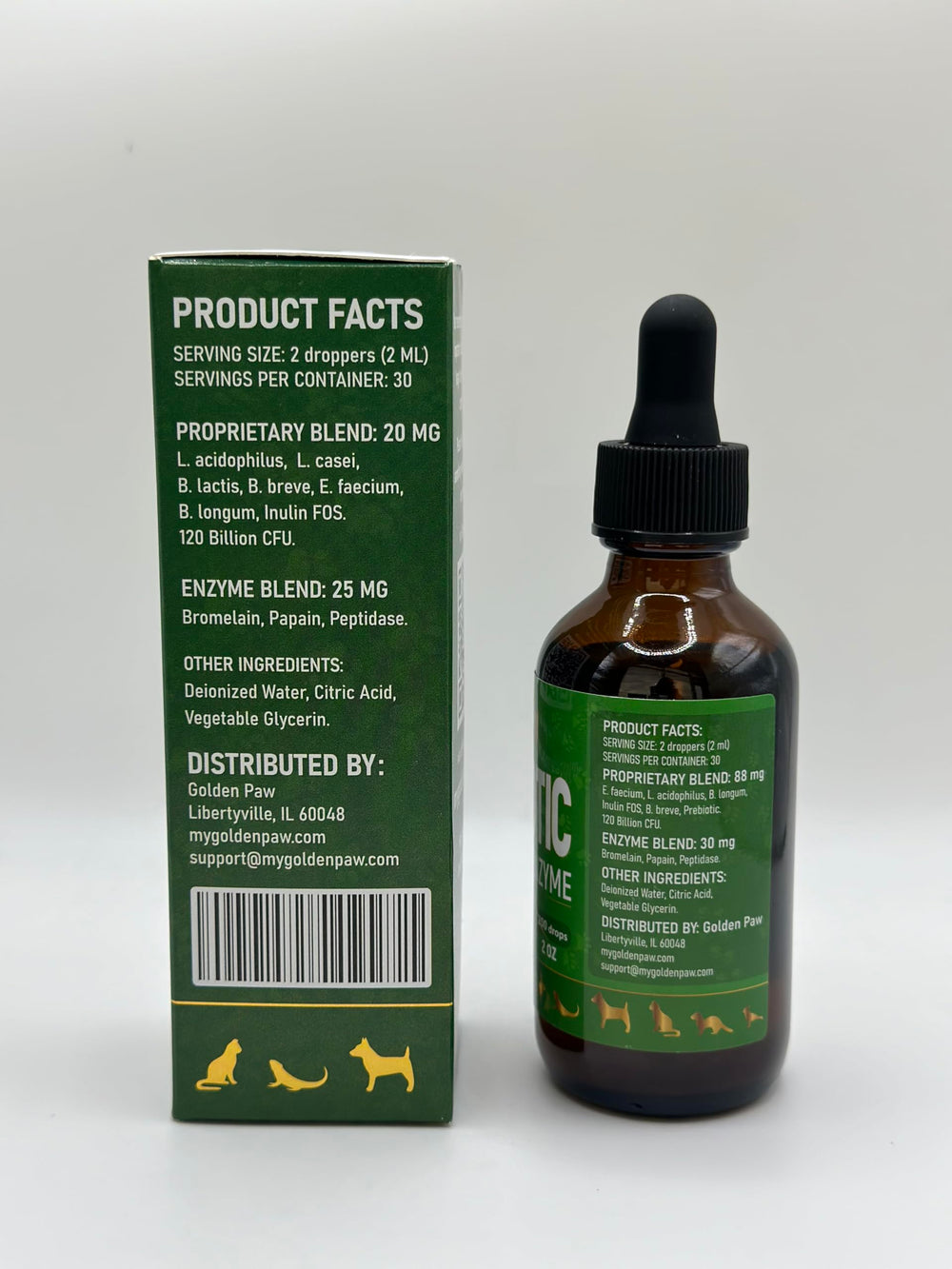 Golden Paw prebiotic blend supports harmonious food absorption during meals