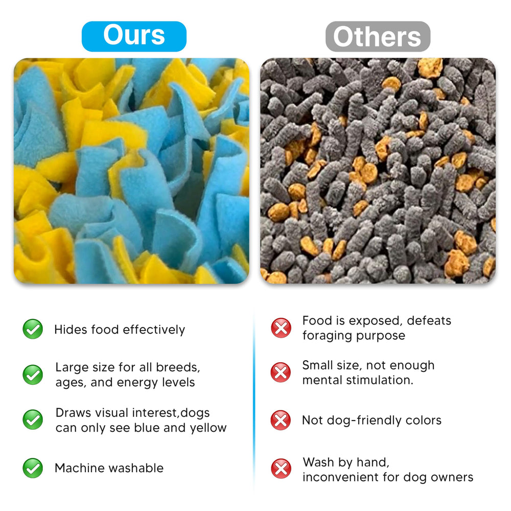 Golden Pup Enrichment snuffle mat rolled-up and portable for on-the-go sniffing sessions