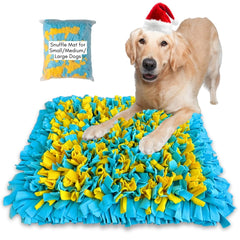 Golden Pup Enrichment snuffle mat top view for large dogs promotes enrichment during sniffing play