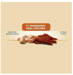 Golden Rewards packaging detail highlights grain-free, all-dog-pleasing snack.