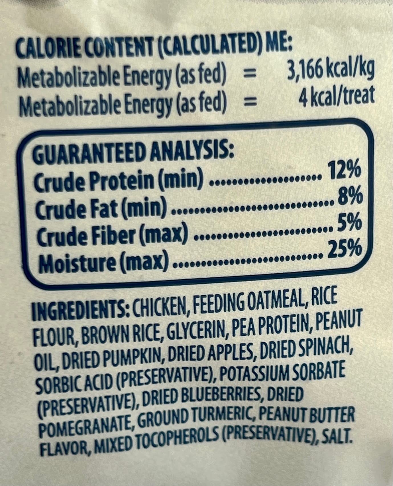 Golden Rewards training treats peanut butter bag closeup showcases easy, tasty rewards.