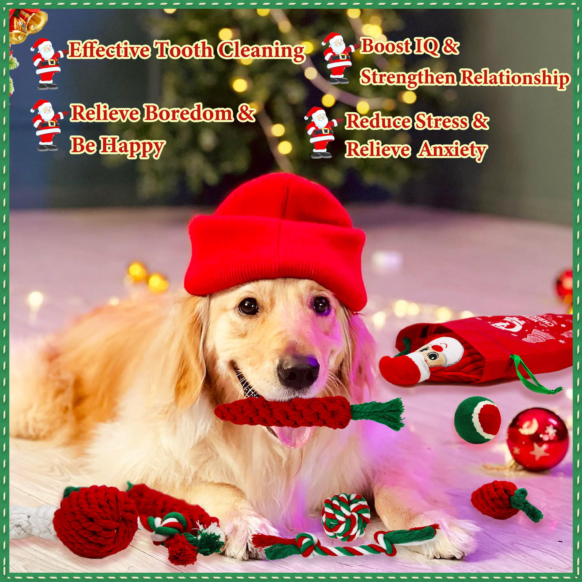 Goldshire hard-rope toy 2 designed for teeth cleaning during chewing sessions.