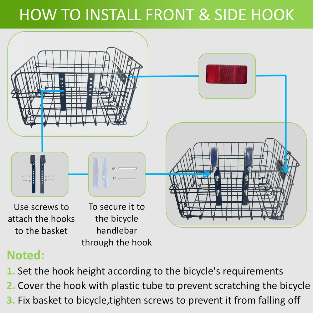 GoldToolSet bike basket crossbody strap used for portable transport.