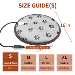 GOLOPET cat heating pad round with smart thermostat ensures safe temperature control.