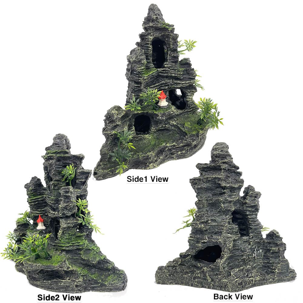 GOLOMOZ fish tank cave offers shelter and exploration opportunities for tank mates.