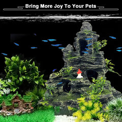 GOLOMOZ green plants on rock add color contrast and underwater vegetation feel.