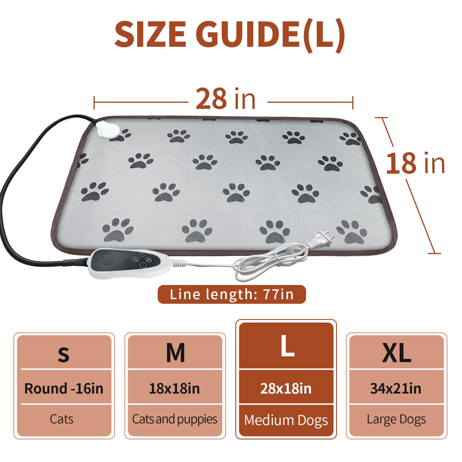 GOLOPET heating pad thermostat switch close-up shows smart control