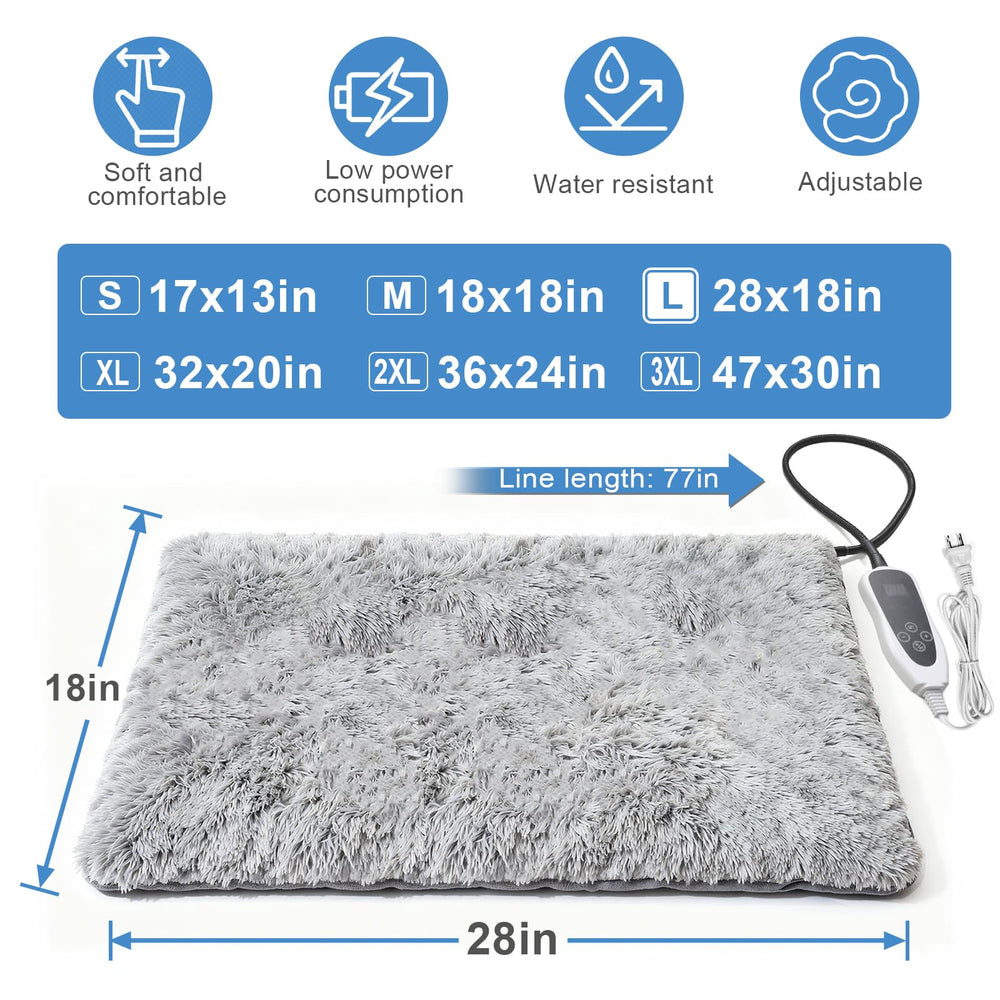 GOLOPET dog heating pad features a smart thermostat switch for adjustable warmth.