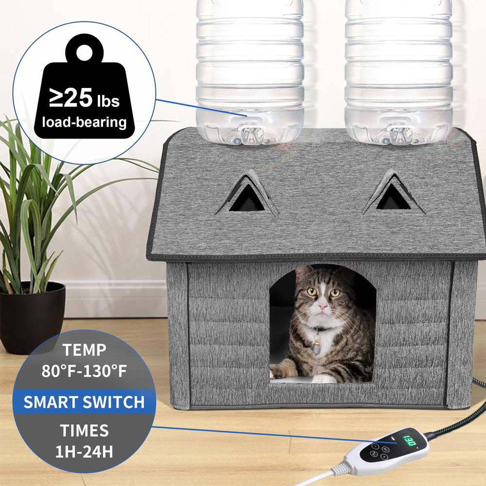 GOLOPET escape door cat house provides quick escape while maintaining warmth.