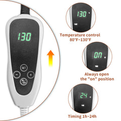 GOLOPET rapid heating image demonstrates quick warmth within minutes for large dogs.