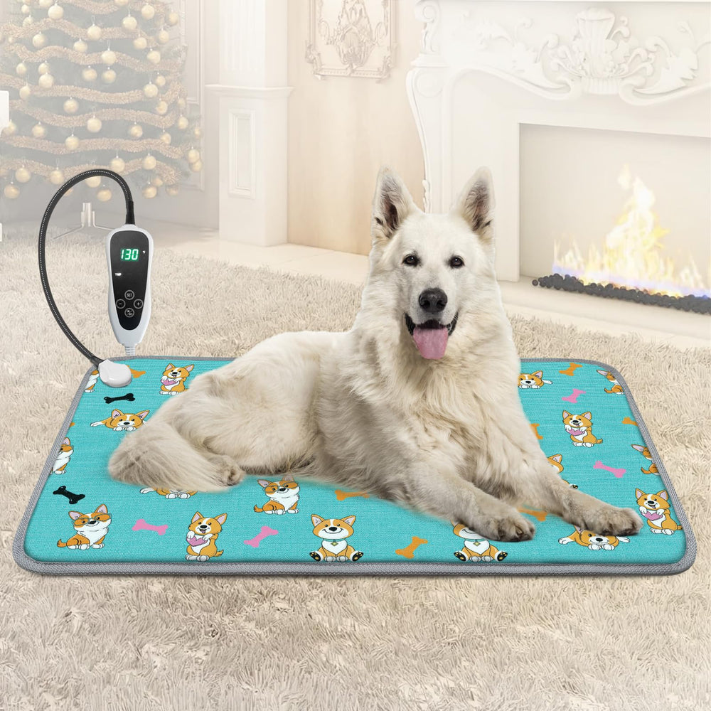 GOLOPET heating pad 34x21in size provides roomy warmth for large dogs.