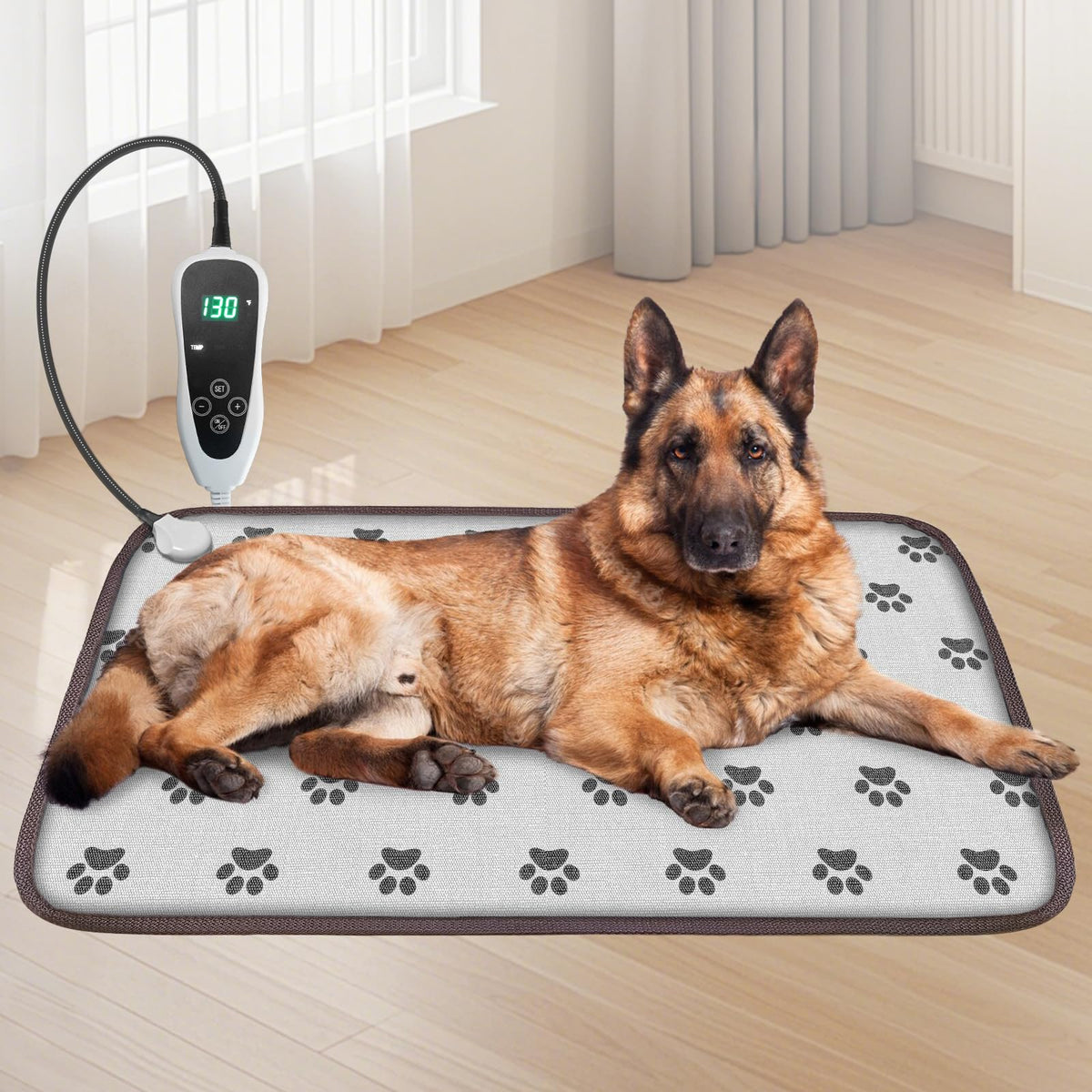 GOLOPET large-dog heating pad 34x21in delivers cozy warmth for big dogs