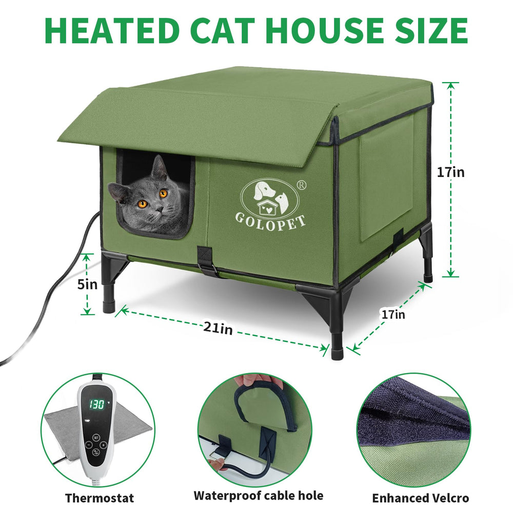 GOLOPET cat house insulation-warmth keeps interior cozy in cold weather.
