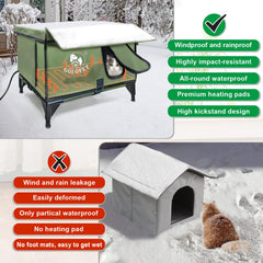 GOLOPET heated cat house waterproof shell protects against rain and wind.