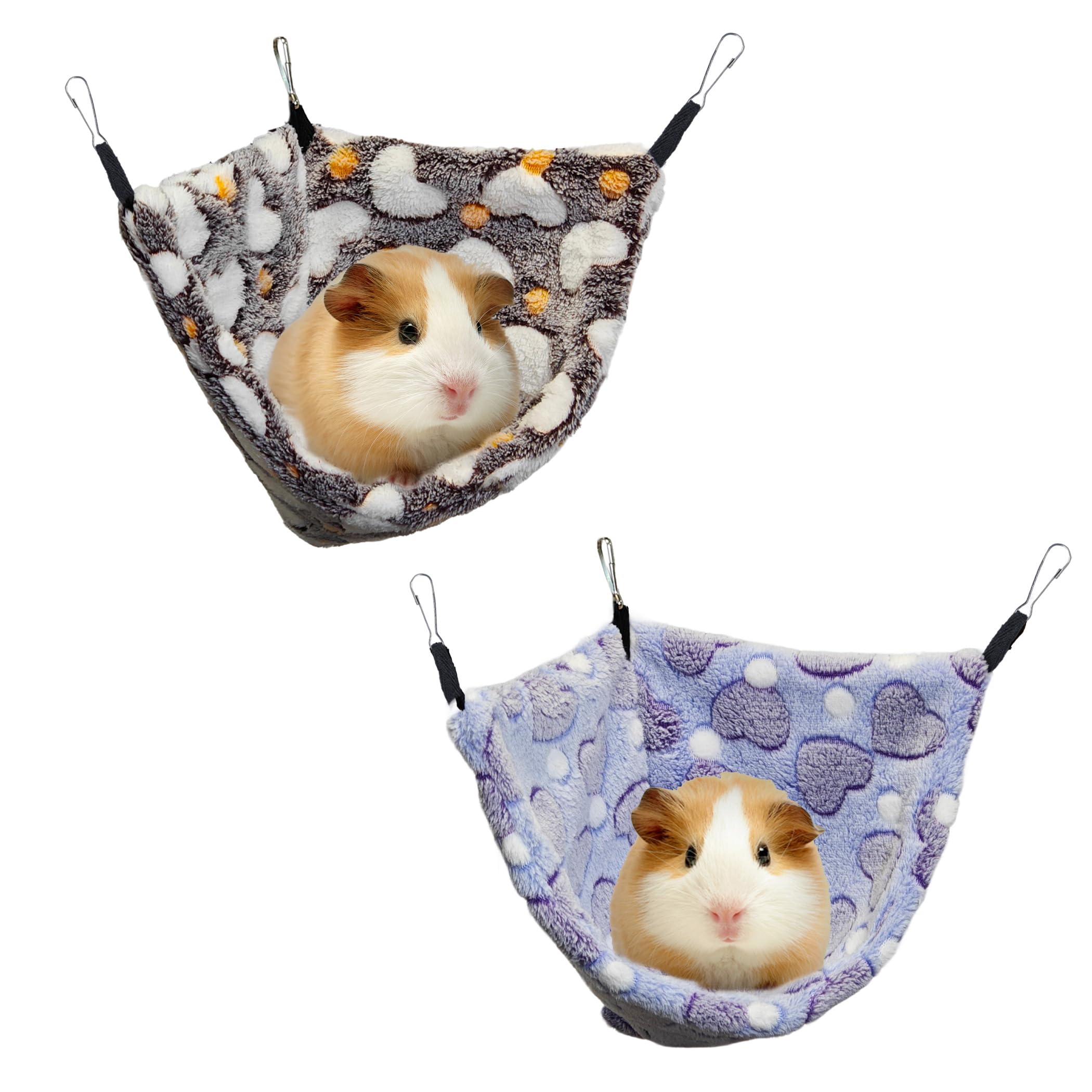 GOMICRAFT pack-2-hanging-corner-hammocks contents show a cozy, ready-to-hang setup for small pets.