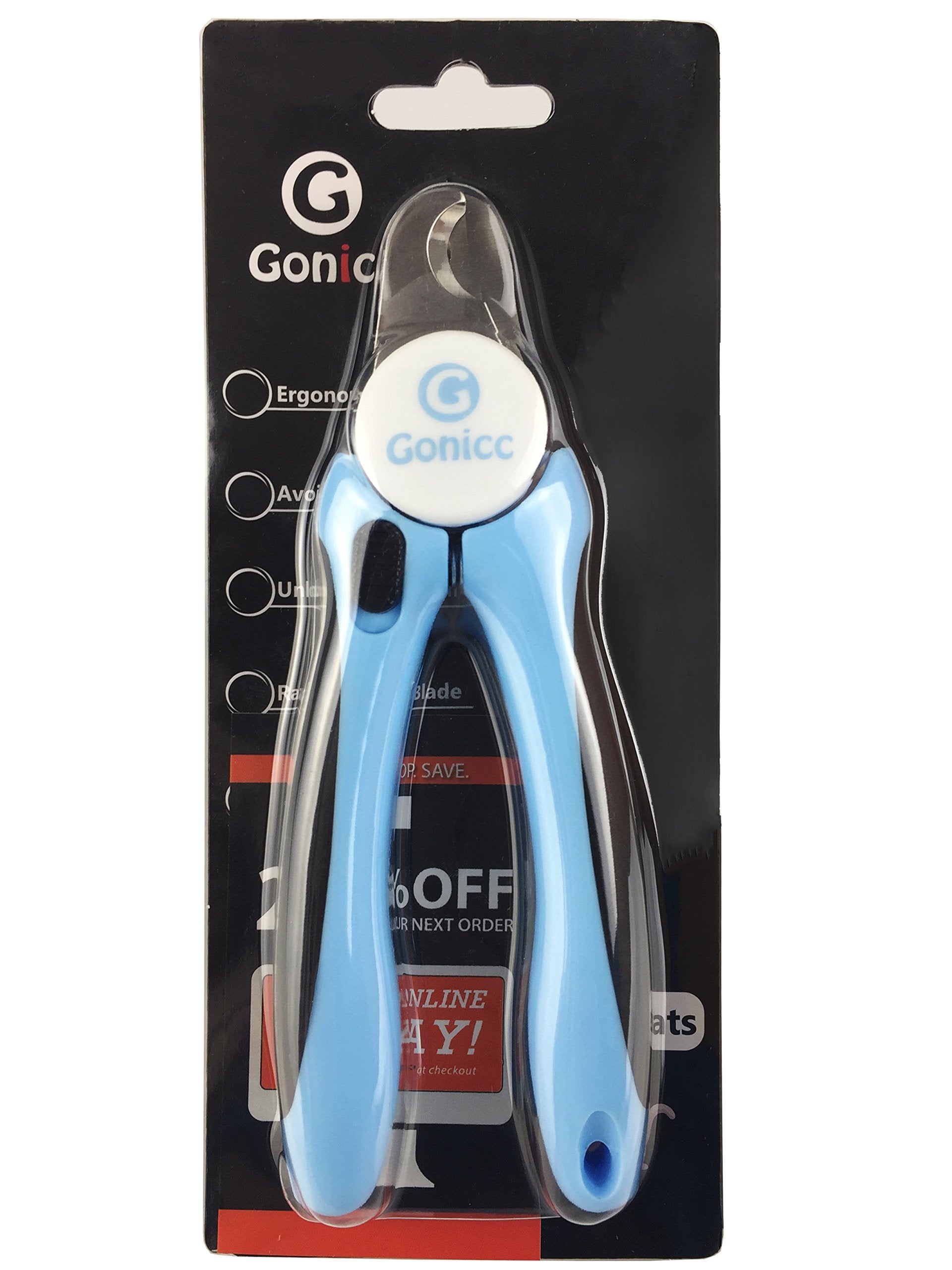 gonicc nail clippers in use on a pet illustrating easy, controlled grooming