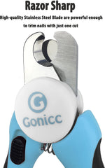 gonicc nail clippers with razor sharp blade for clean, efficient trims