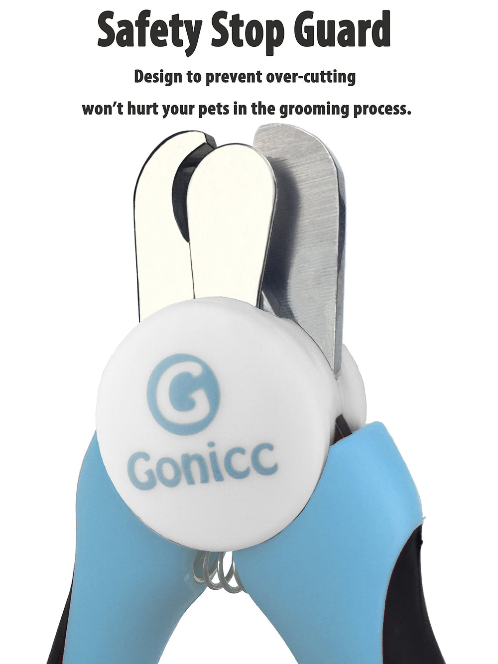 gonicc clippers reveal free nail file stored in the handle for finish polish.