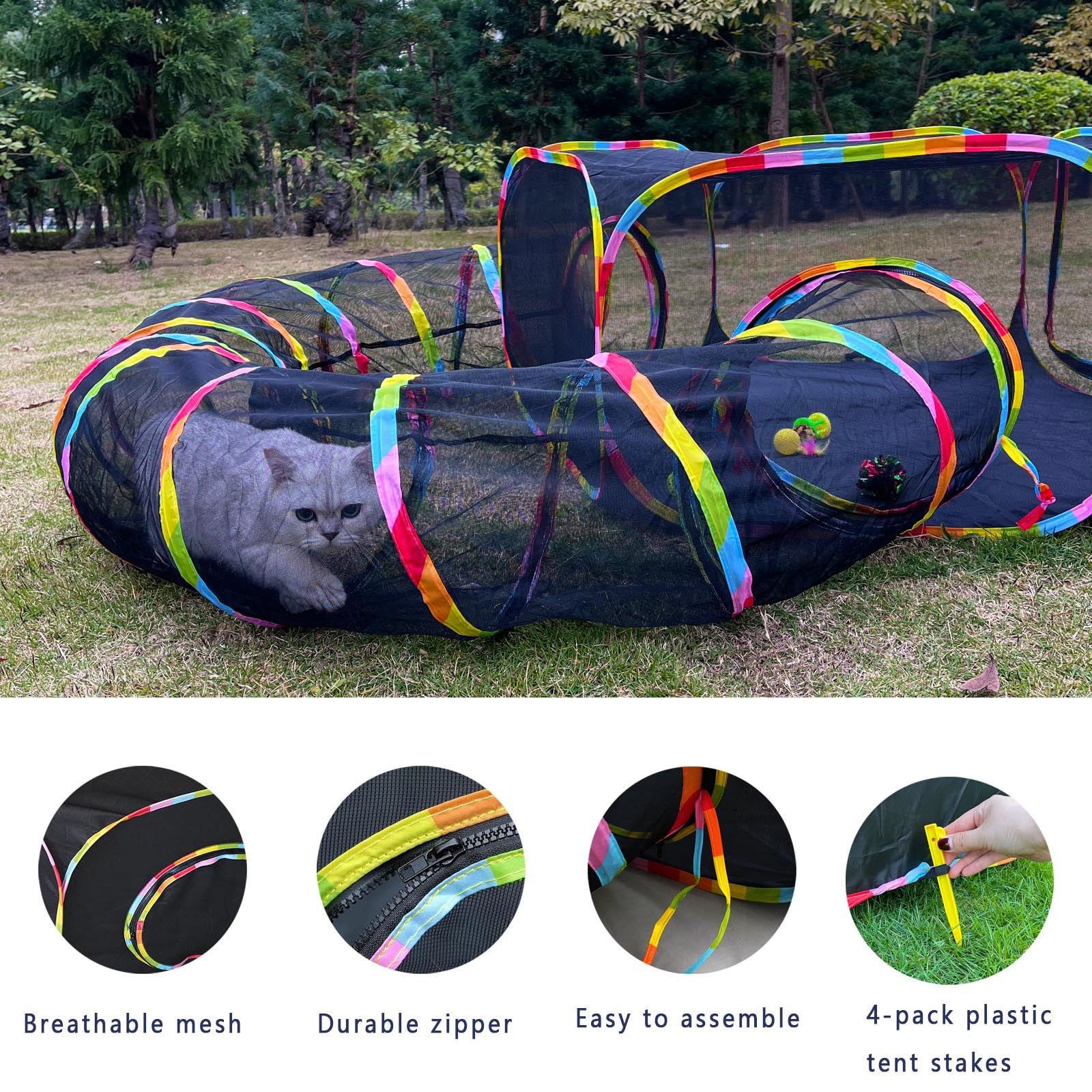 GONPETGP 2-in-1 outdoor play area for cats and small pets.