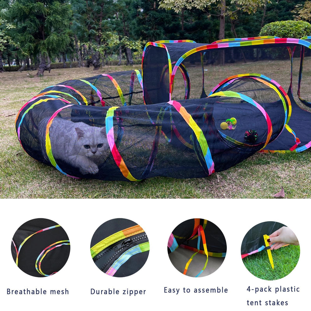 GONPETGP 2-in-1 outdoor play area for cats and small pets.